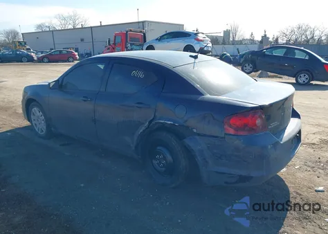 2014 Dodge Avenger Se из США, поврежденный, VIN 1C3CDZAB5EN228581